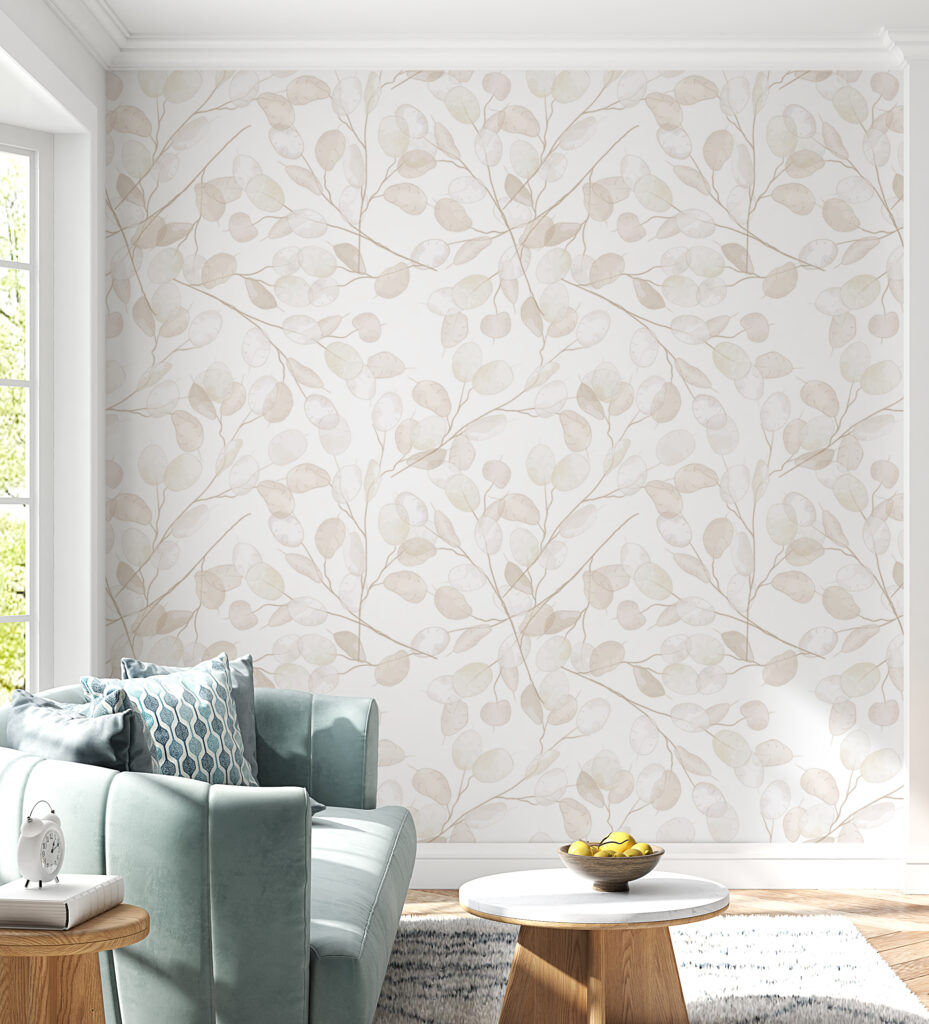 Pattern of white leaves Pattern of white leaves