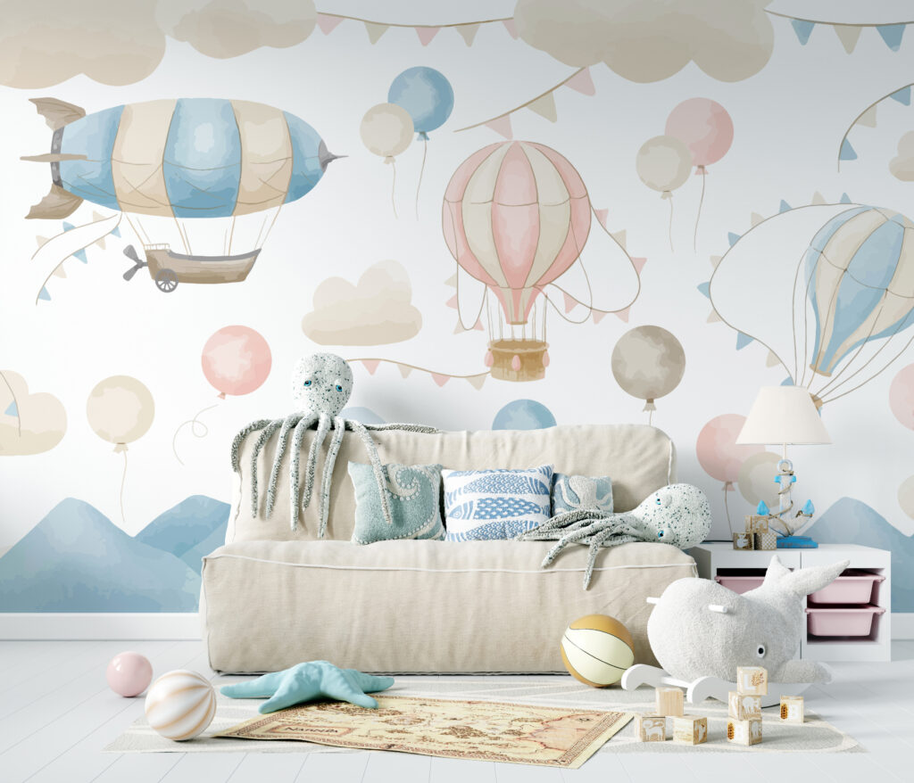 Group of hot air balloons