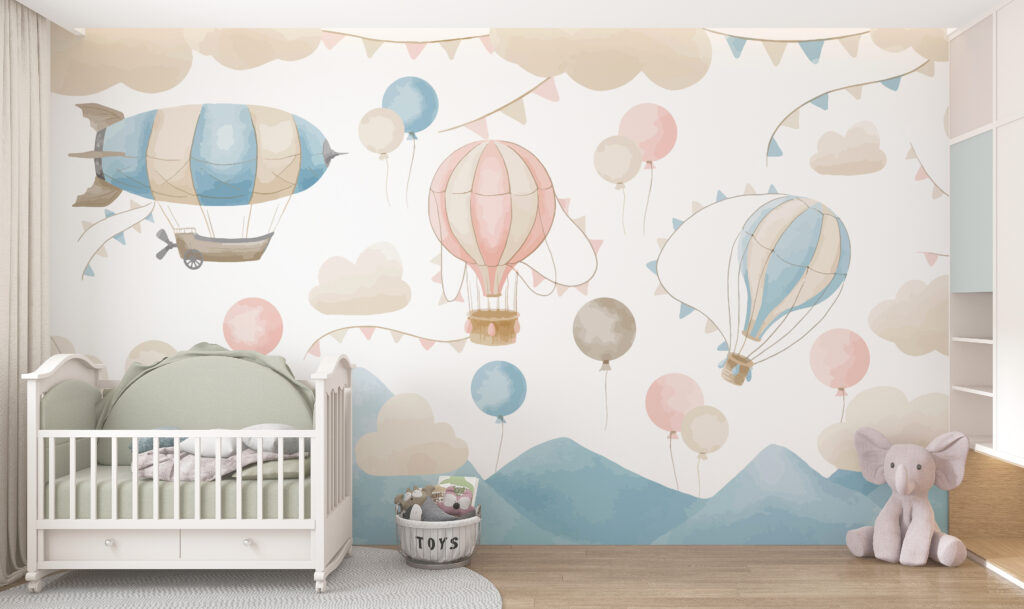 Group of hot air balloons