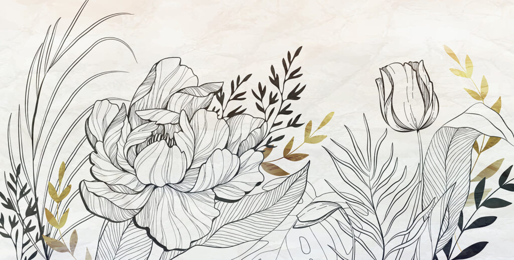 Drawing of a flower Drawing of a flower