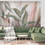Wall murals Elegant foliage in soft colors