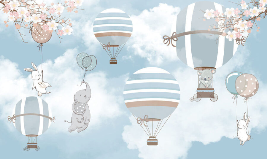 Group of elephants in the sky Group of elephants in the sky