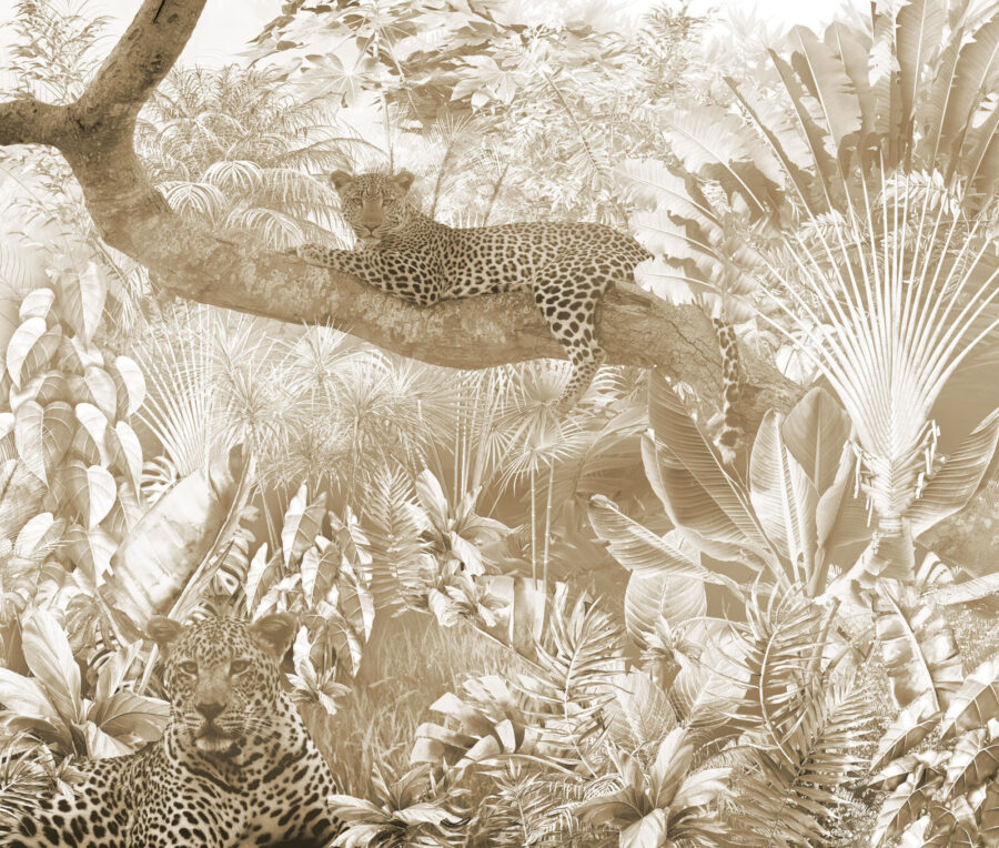 Wall murals Leopard lying on a tree branch - Image 3