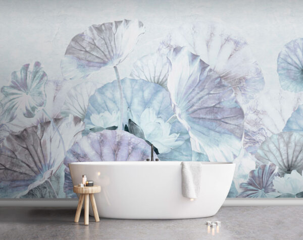 Delicate leaves in soft pastel hues Delicate leaves in soft pastel hues