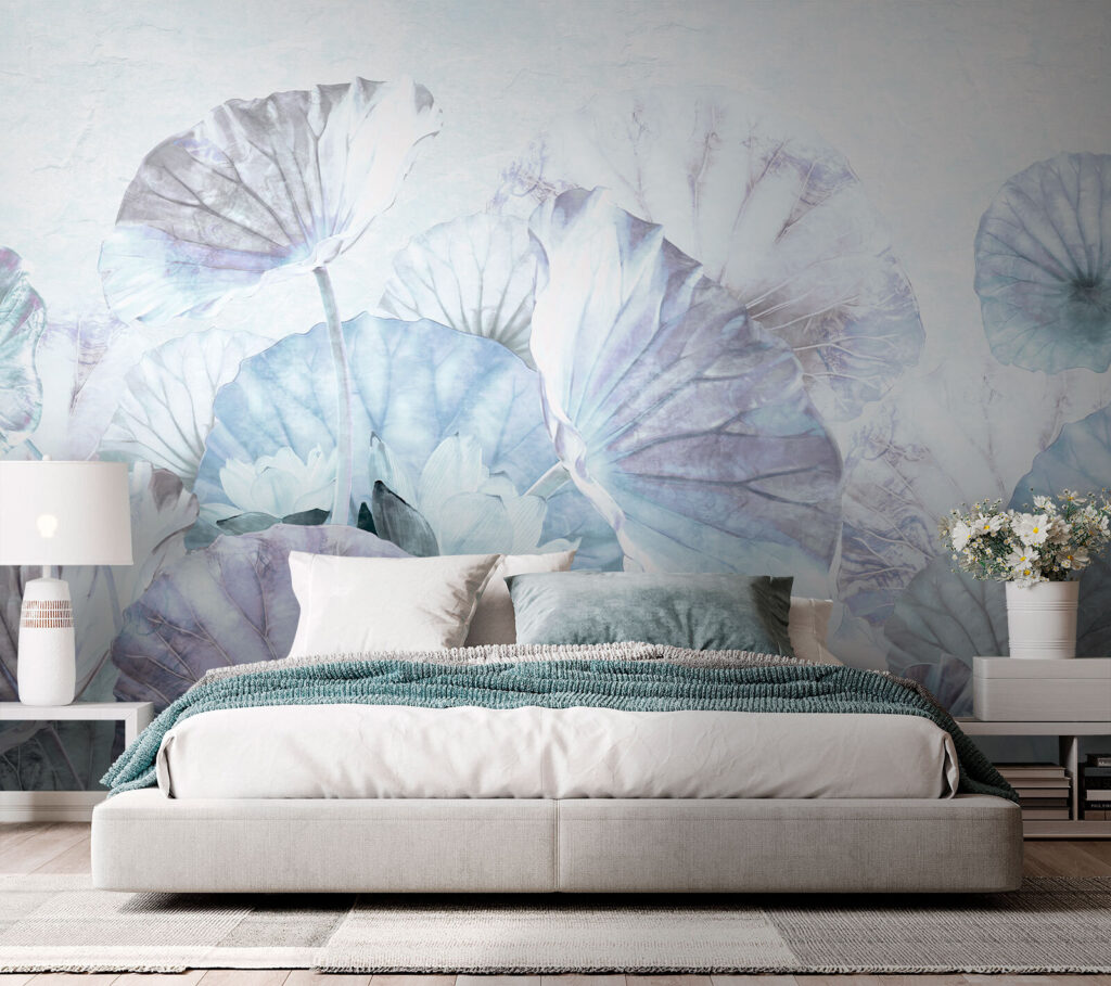 Delicate leaves in soft pastel hues Delicate leaves in soft pastel hues