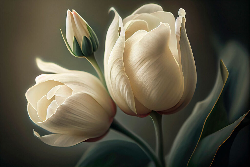 Delicate tulips in soft hues. Delicate tulips in soft hues.