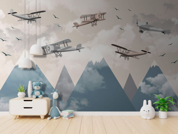 Group of airplanes flying in the sky Group of airplanes flying in the sky