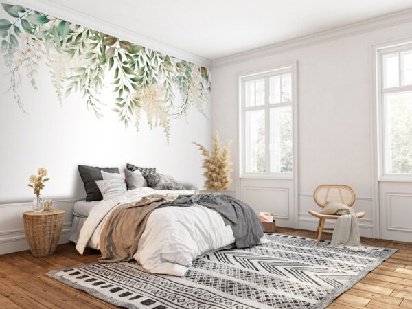 Delicate greenery on a white background. Delicate greenery on a white background.