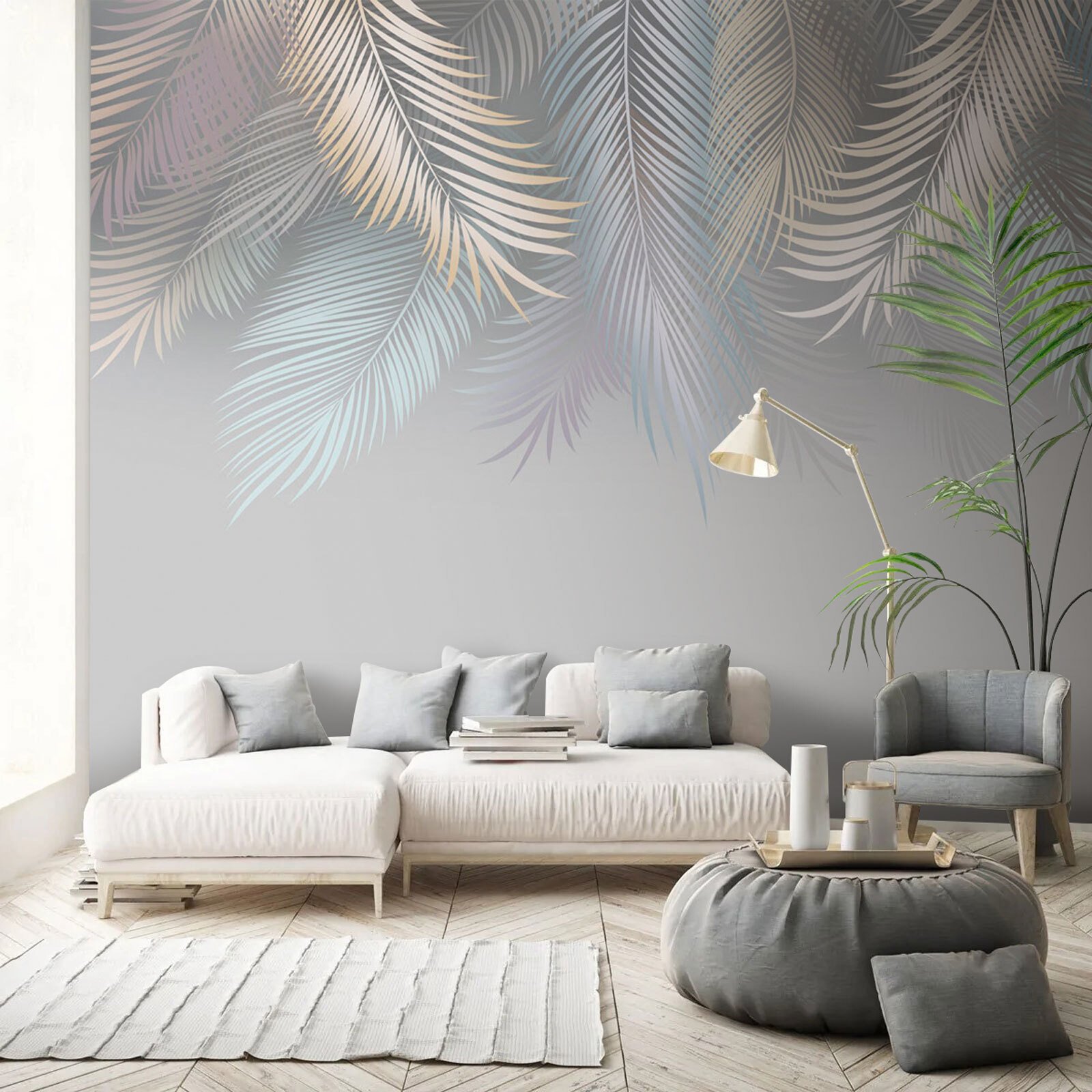 Elegant leaves on a soft background