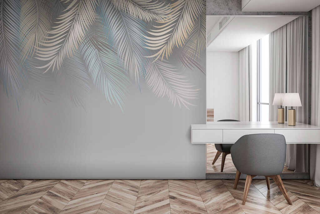 Elegant leaves on a soft background