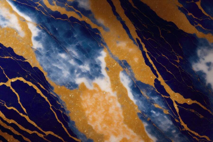 Wall murals Beautiful blue and orange patterns. - Image 5