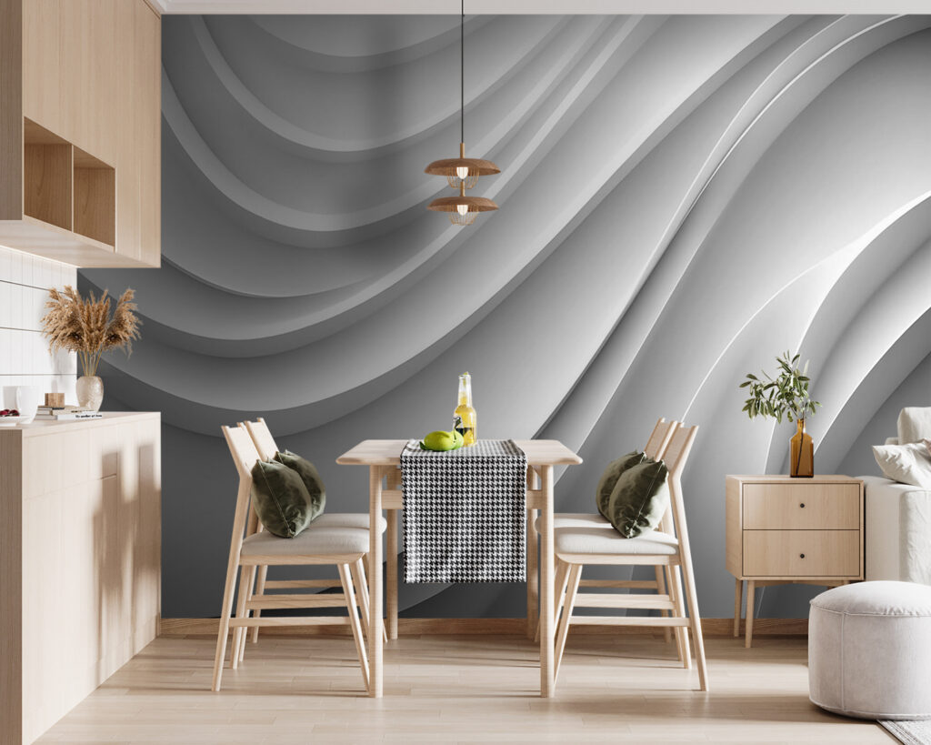 White and grey wavy lines White and grey wavy lines