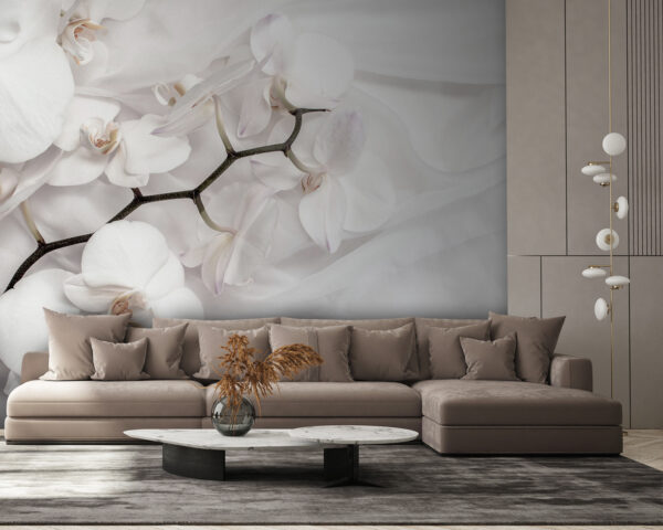 White orchids on a white fabric u94056pig58m 600x480 - White orchids on a white fabric - tegory