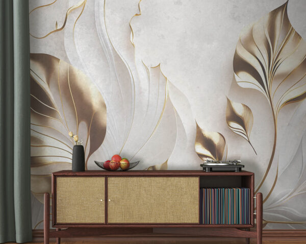 Elegant leaves on a textured background. Elegant leaves on a textured background.