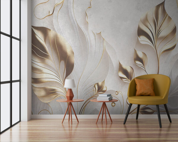 Elegant leaves on a textured background. Elegant leaves on a textured background.
