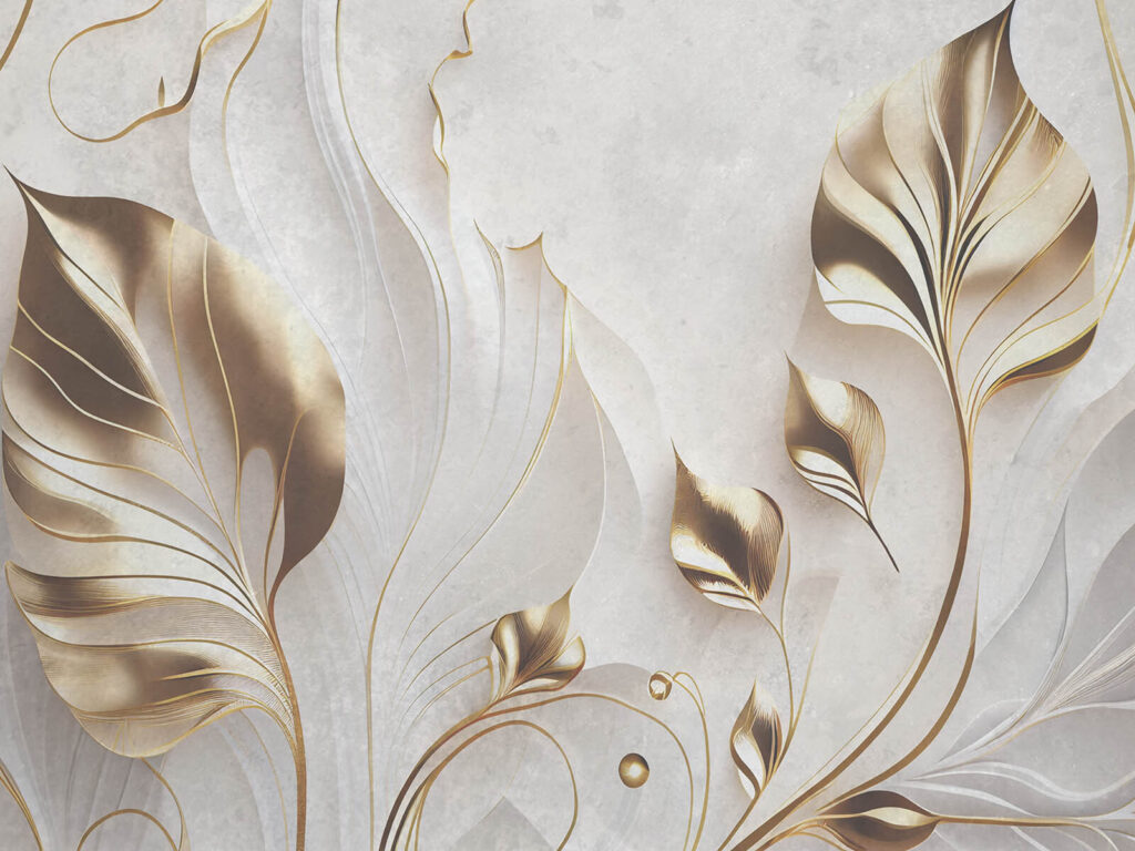 Elegant leaves on a textured background. Elegant leaves on a textured background.