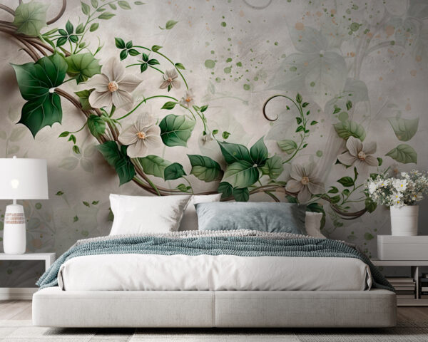 Painting of flowers and leaves Painting of flowers and leaves