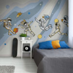 Wall murals Group of astronauts in space