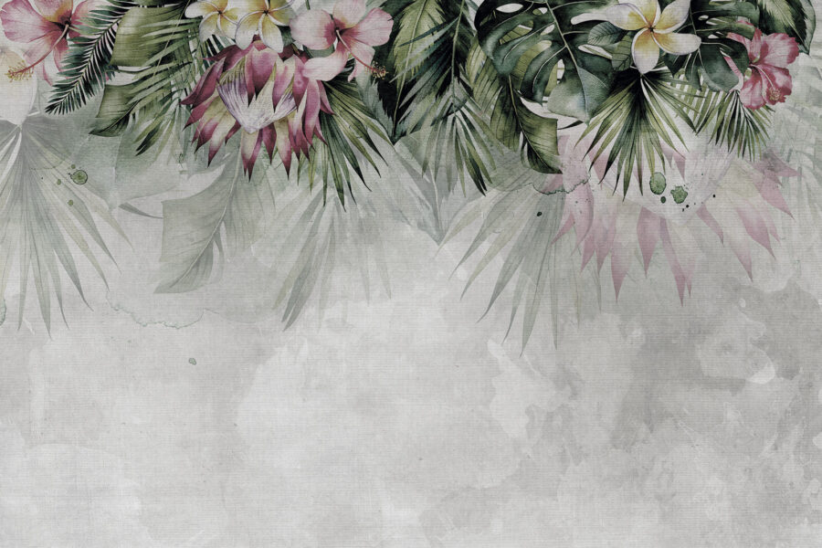 Painting of flowers and leaves Painting of flowers and leaves