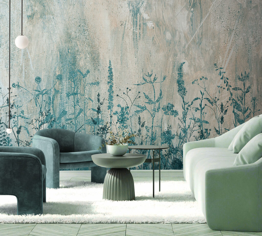 Botanical silhouettes in serene hues Botanical silhouettes in serene hues