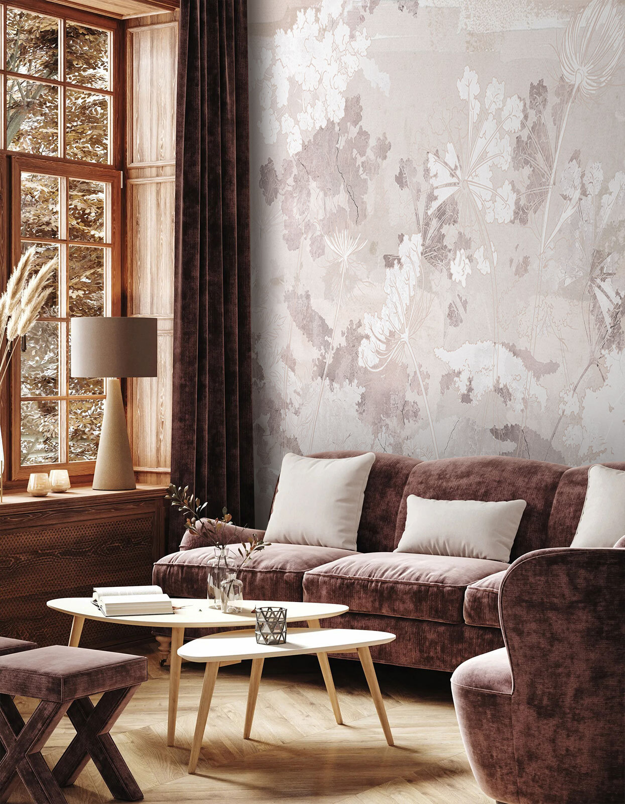 u93665pig1m - White and gray floral pattern - tegory