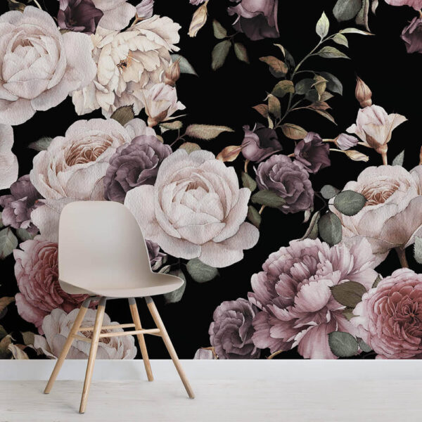 Elegant floral arrangement on dark backdrop. Elegant floral arrangement on dark backdrop.
