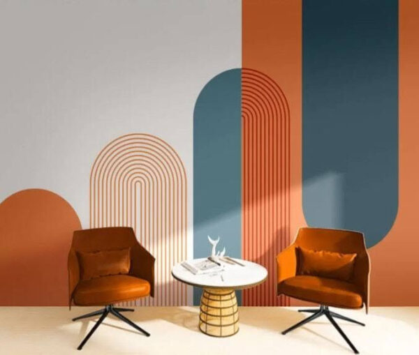 Wall murals Wall murals Colorful art with lines (SKU: u93598)