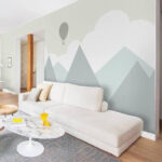 Wall murals Hot air balloon in the sky