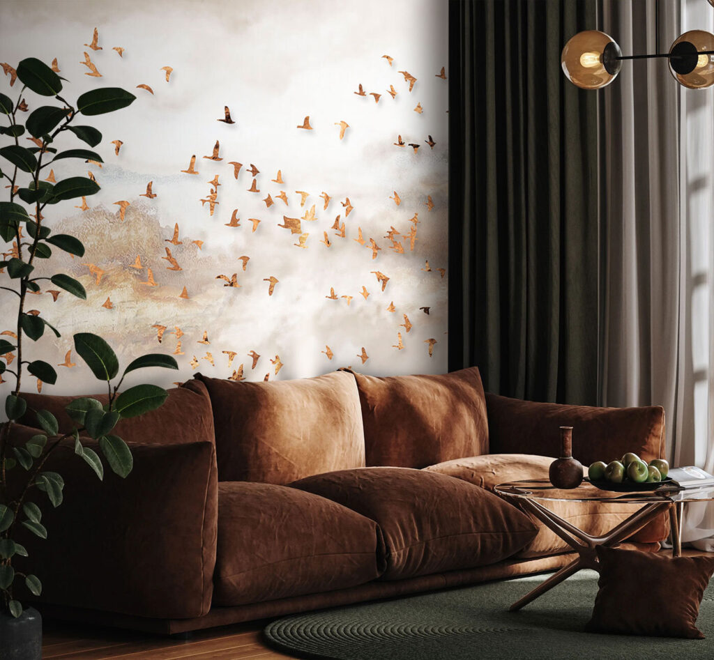 Flock of birds flying in the sky Flock of birds flying in the sky