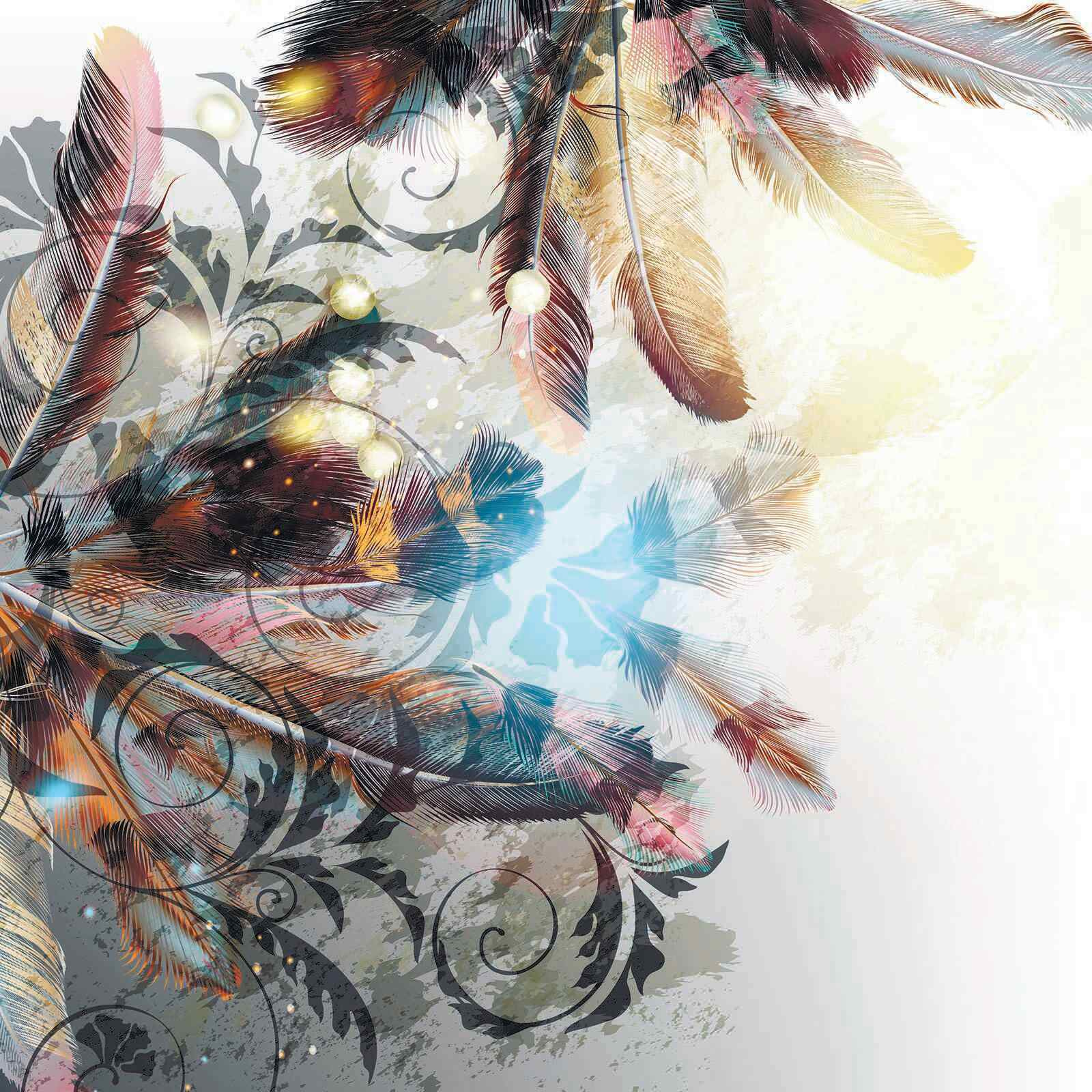 u93275p - Colorful feathers and intricate patterns - tegory