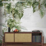 Wall murals Painting of a tropical plant