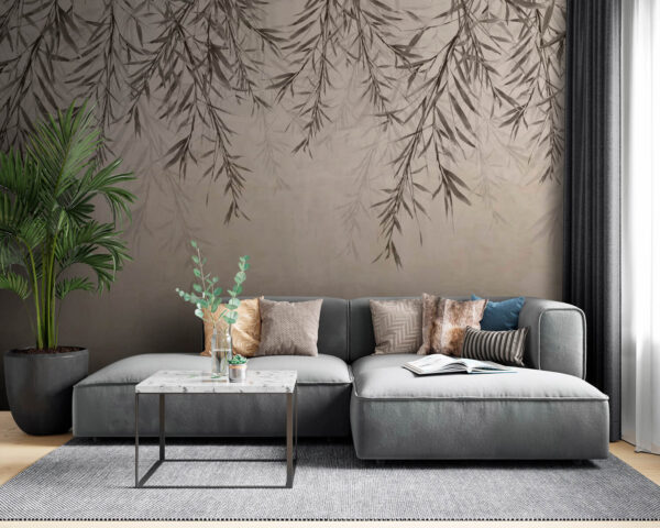 Delicate foliage on a serene background Delicate foliage on a serene background