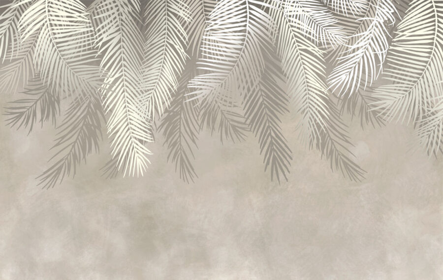White leaves on a gray background White leaves on a gray background