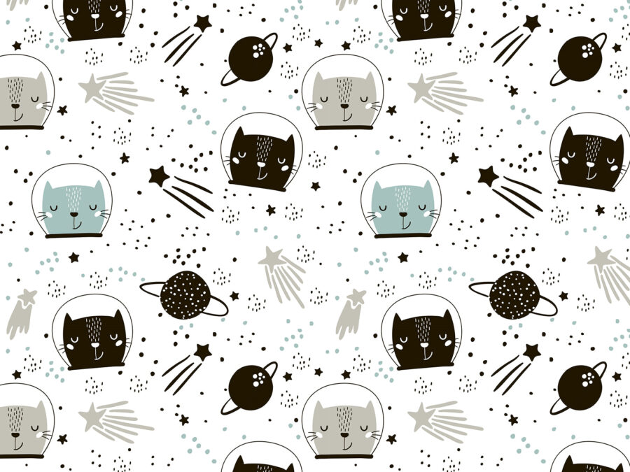Wall murals Pattern of cats in space - Image 3