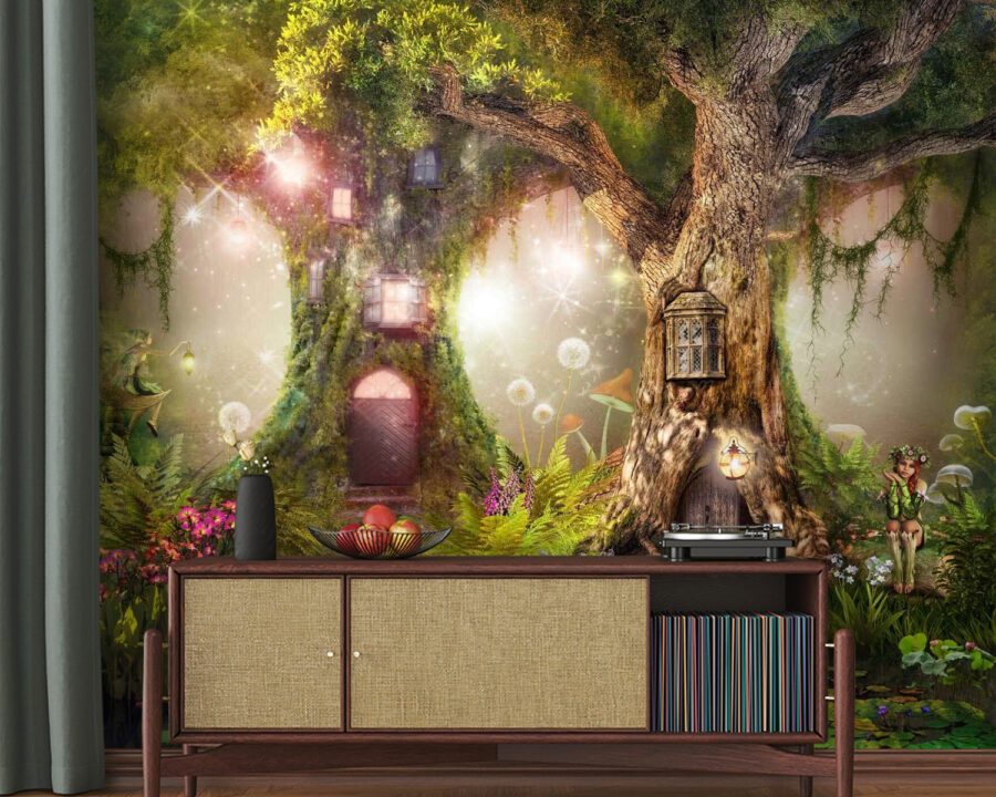 A fairy house in a tree