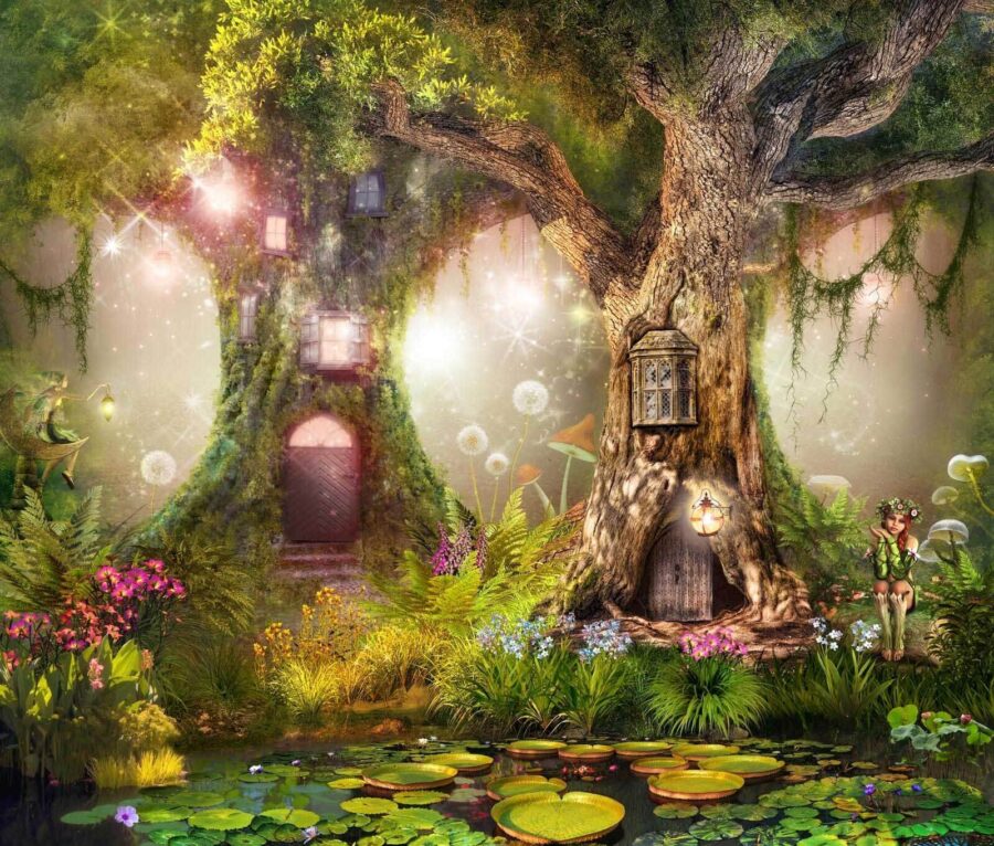 A fairy house in a tree
