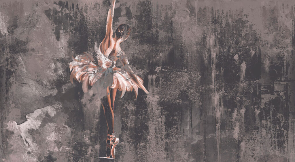 Painting of a woman dancing Painting of a woman dancing