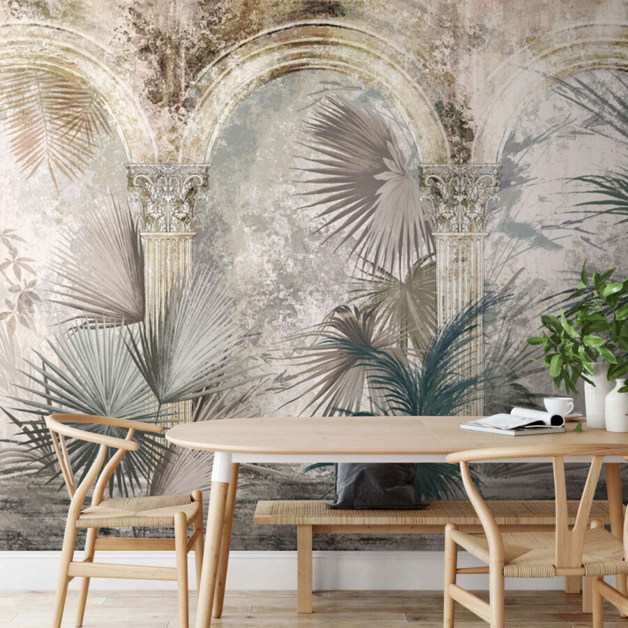 Wall murals Painting of palm trees and columns - Image 3