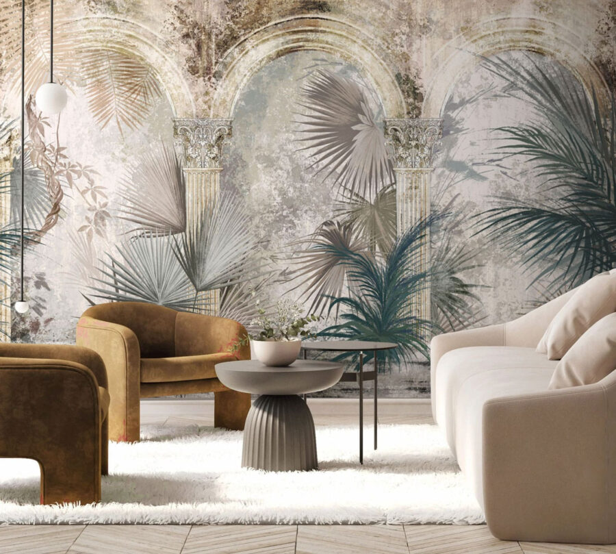 Wall murals Painting of palm trees and columns - Image 2