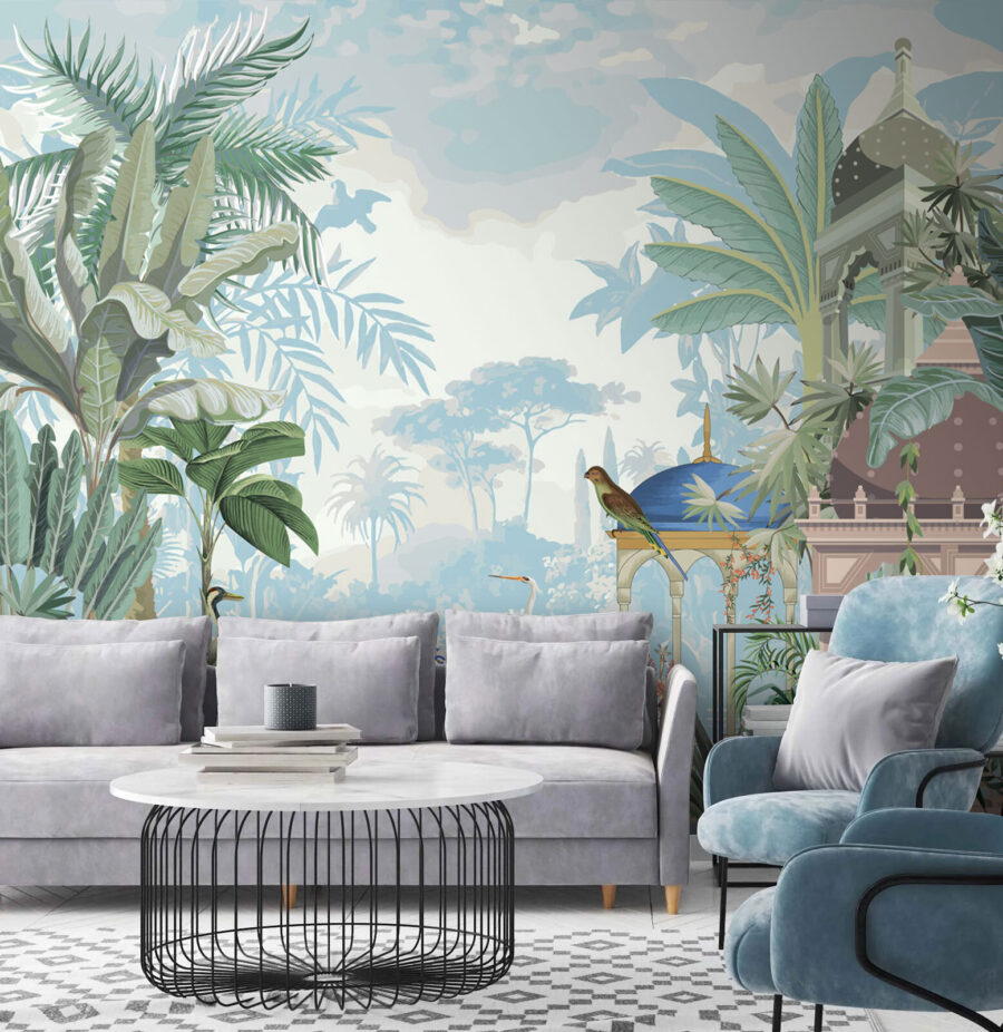 Mural of birds and plants u78645pig1 900x926 - Mural of birds and plants - tegory