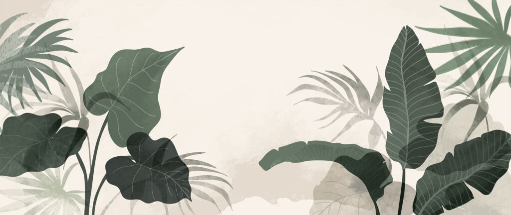 Lush greenery in soft tones Lush greenery in soft tones