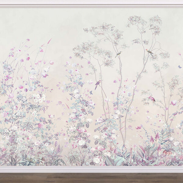 Group of flowers and leaves Wall murals Group of flowers and leaves