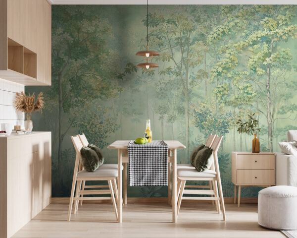 Painting of a forest Painting of a forest