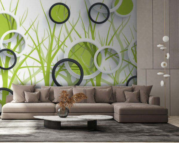 Wallpaper with circles and trees Wallpaper with circles and trees