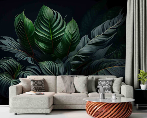 Lush greenery in soft shadows Lush greenery in soft shadows