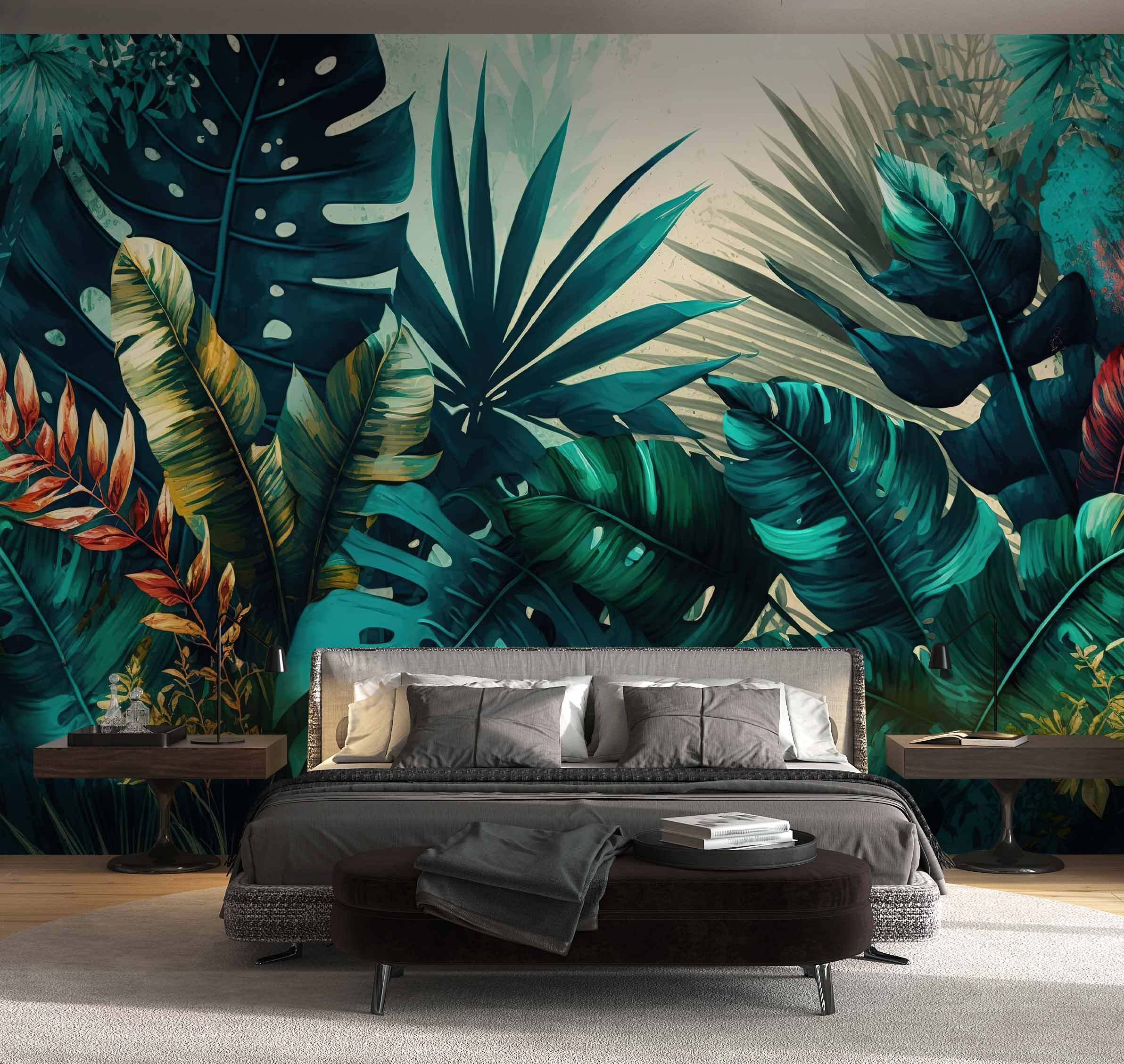 Group of tropical leaves Group of tropical leaves