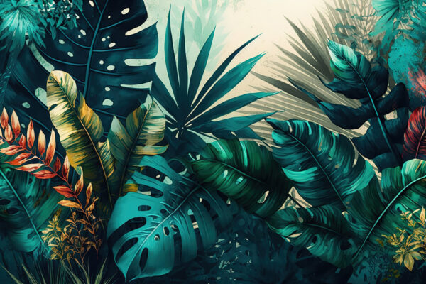 Group of tropical leaves Group of tropical leaves