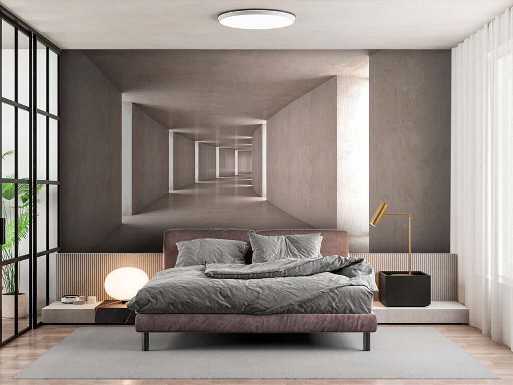 Long hallway with light coming through