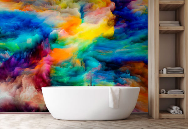 Colorful cloud of paint Colorful cloud of paint