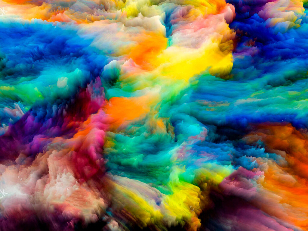 Colorful cloud of paint Colorful cloud of paint